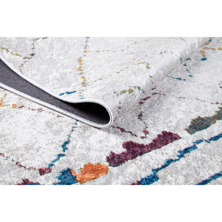 Abstract Design Rug|Farmhouse Style Ethnic Washable Carpet|Machine-Washable Non-Slip Rug|Decorative Area Rug|Multi-Purpose Anti-Slip Carpet
