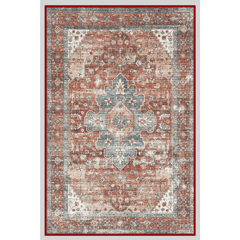 Ethnic Worn Looking Turkish Kilim Carpet