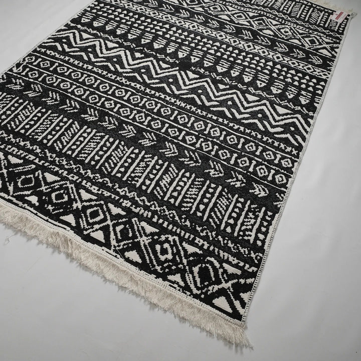 Ethnic Kilim Rug|Machine-Washable Double Sided Soft Rug|Nordic Pattern Kilim Carpet|Scandinavian Multi-Purpose Reversible Modern Carpet