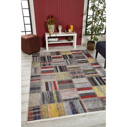 Patchwork Style Rug|Multi-Purpose Anti-Slip Carpet|Colorful Machine-Washable Non-Slip Rug|Farmhouse Washable Carpet|Housewarming Area Rug