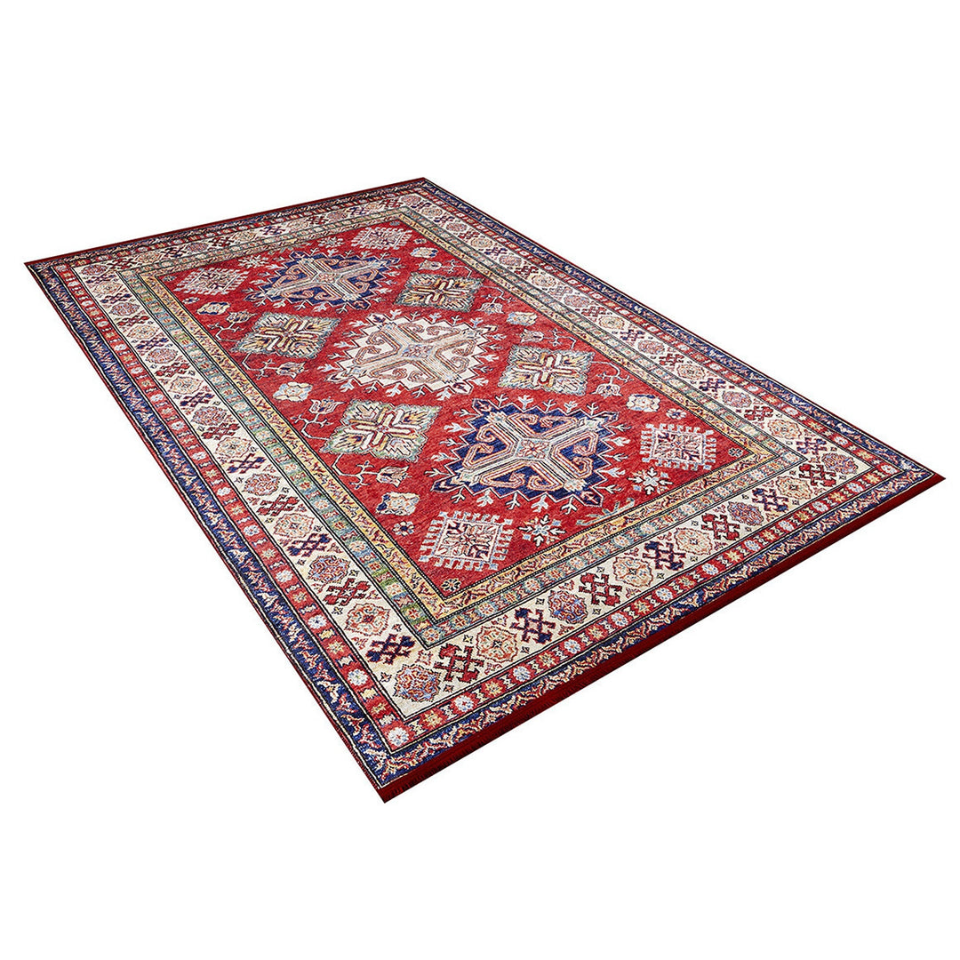 Turkish Kilim Rug|Ethnic Design Washable Carpet|Colorful Machine-Washable Non-Slip Rug|Traditional Anatolian Multi-Purpose Anti-Slip Carpet