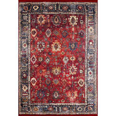 Turkish Kilim Rug|Traditional Anatolian Multi-Purpose Anti-Slip Carpet|Rustic Machine-Washable Non-Slip Rug|Ethnic Design Washable Carpet