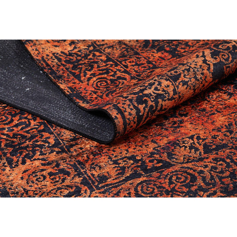 Vintage Style Rug|Rustic Worn Looking Multi-Purpose Anti-Slip Carpet|Machine-Washable Non-Slip Rug|Ethnic Anatolian Design Washable Carpet