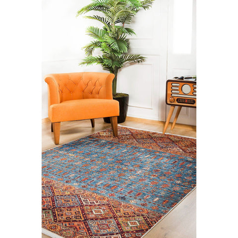 Ethnic Design Rug|Geometric Anatolian Area Rug|Rustic Kilim Carpet|Machine-Washable Non-Slip Rug|Decorative Multi-Purpose Anti-Slip Carpet