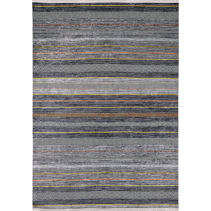 IKAT Detailed Rug|Abstract Design Rug|Modern Style Non-Slip Carpet|Farmhouse Washable Carpet|Decorative Area Rug|Multi-Purpose Anti-Slip Rug