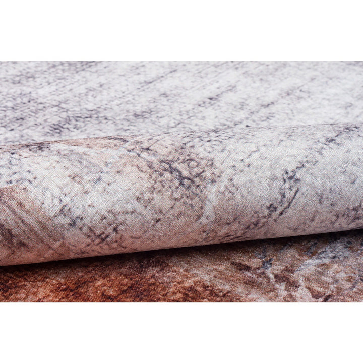 Abstract Area Rug|Decorative Machine-Washable Non-Slip Rug|Greek Key Bordered Rug|Boho Living Room Decor|Multi-Purpose Anti-Slip Carpet