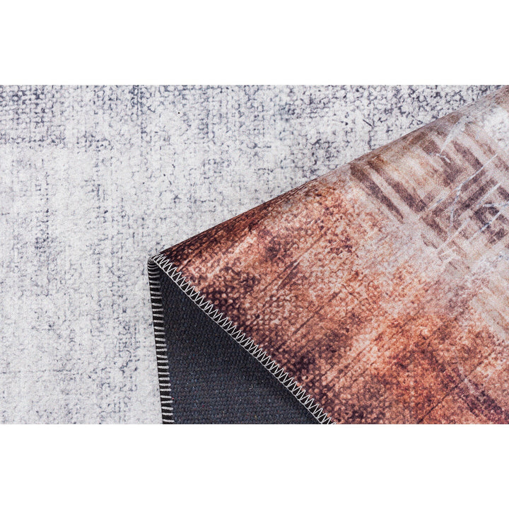 Abstract Area Rug|Decorative Machine-Washable Non-Slip Rug|Greek Key Bordered Rug|Boho Living Room Decor|Multi-Purpose Anti-Slip Carpet