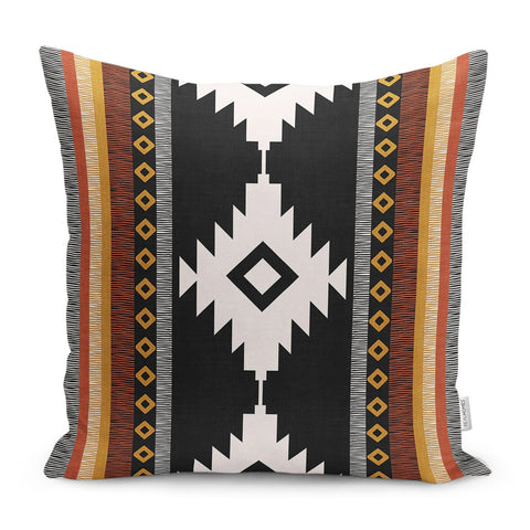 Rug Design Pillow Cover|Geometric Southwestern Cushion Case|Aztec Home Decor|Ethnic Farmhouse Cushion Cover|Decorative Outdoor Pillowtop