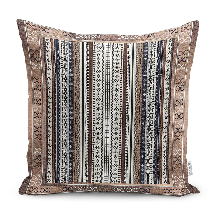 Rug Design Pillow Cover|Decorative Geometric Pillowtop|Southwestern Cushion Case|Aztec Home Decor|Ethnic Farmhouse Outdoor Cushion Cover