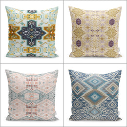 Rug Design Pillow Cover|Southwestern Cushion Case|Aztec Home Decor|Ethnic Farmhouse Cushion Cover|Decorative Geometric Outdoor Pillowtop