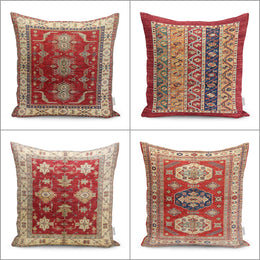 Kilim Pattern Pillow Cover|Rug Design Cushion Case|Ottoman Pillow Case|Ethnic Home Decor|Farmhouse Style Geometric Outdoor Throw Pillowtop