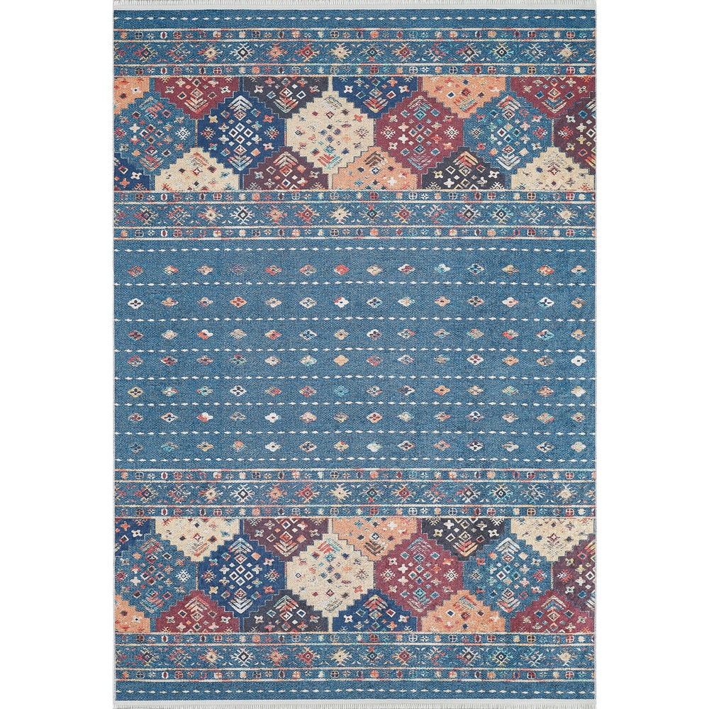 Ethnic Design Rug|Machine-Washable Non-Slip Rug|Boho Kilim Carpet|Geometric Anatolian Area Rug|Multi-Purpose Anti-Slip Carpet|Decorative Rug