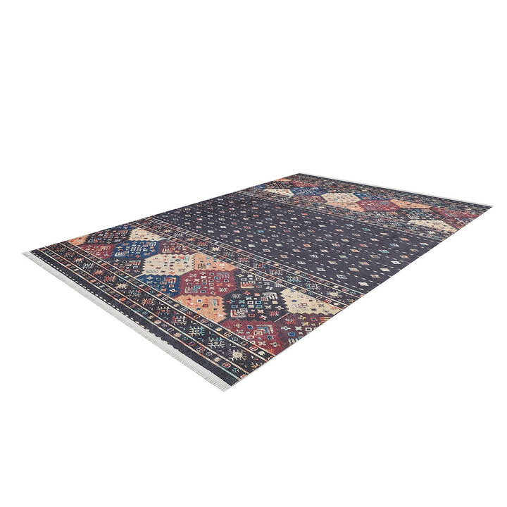 Ethnic Design Rug|Rustic Kilim Carpet|Machine-Washable Non-Slip Rug|Geometric Anatolian Area Rug|Decorative Multi-Purpose Anti-Slip Carpet