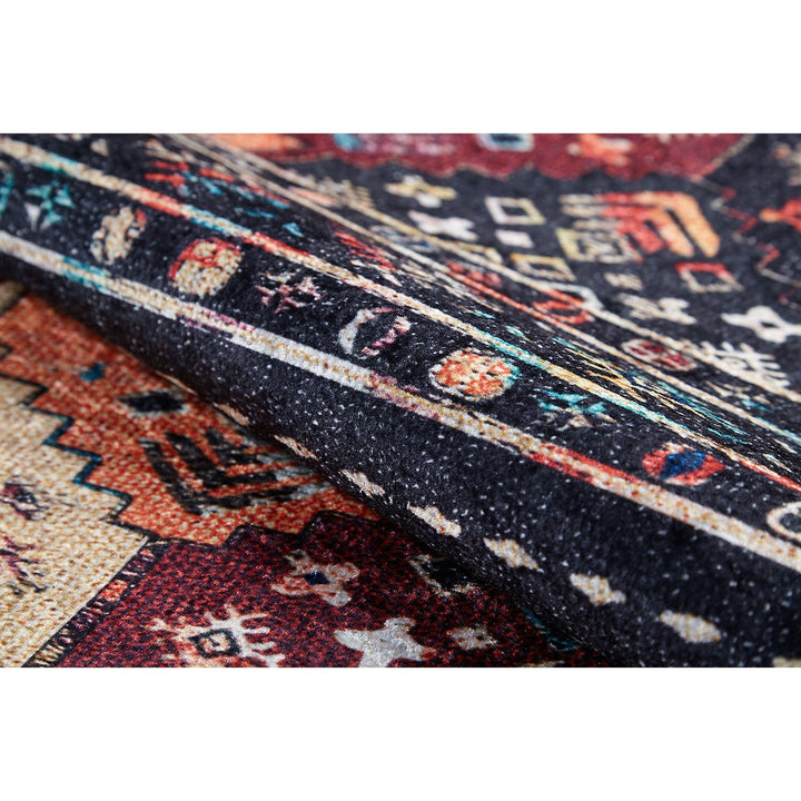 Ethnic Design Rug|Rustic Kilim Carpet|Machine-Washable Non-Slip Rug|Geometric Anatolian Area Rug|Decorative Multi-Purpose Anti-Slip Carpet