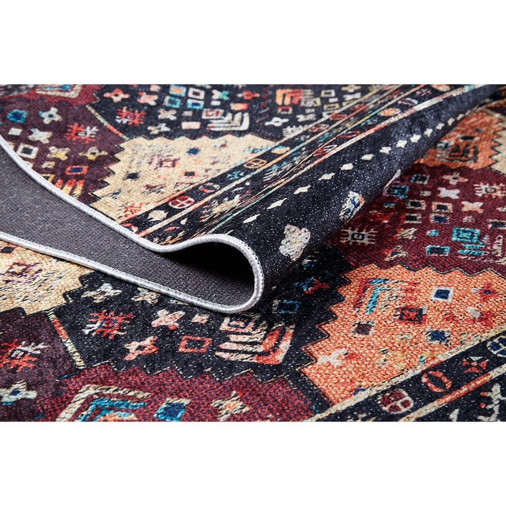 Ethnic Design Rug|Rustic Kilim Carpet|Machine-Washable Non-Slip Rug|Geometric Anatolian Area Rug|Decorative Multi-Purpose Anti-Slip Carpet