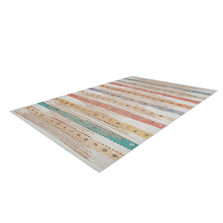 Ethnic Design Rug|Machine-Washable Carpet|Rustic Turkish Kilim Pattern Non-Slip Rug|Farmhouse Style Modern Multi-Purpose Anti-Slip Carpet