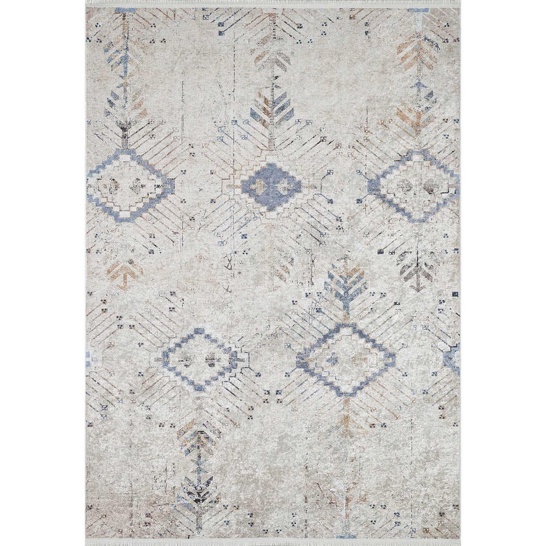 Bohemian Style Rug|Machine-Washable Non-Slip Rug|Boho Washable Carpet|Housewarming Ethnic Design Area Rug|Multi-Purpose Anti-Slip Carpet