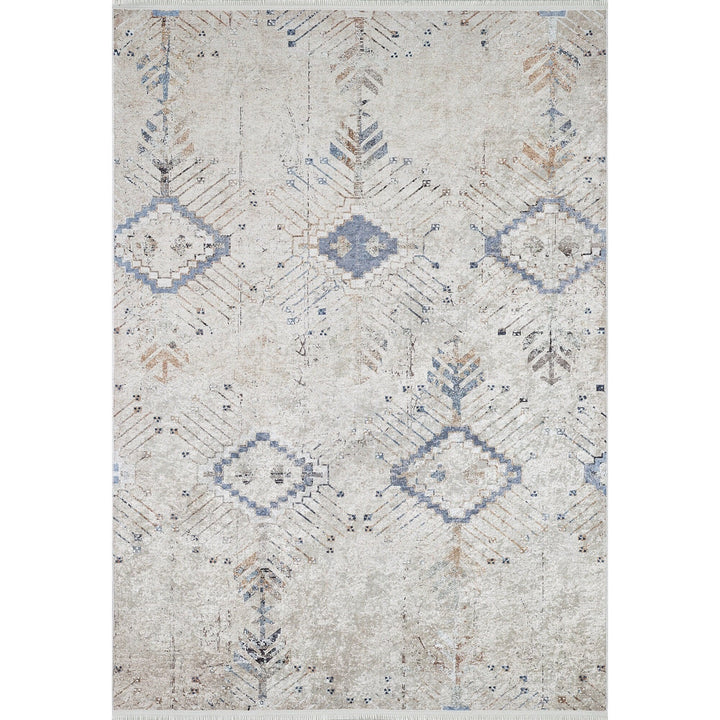 Bohemian Style Rug|Machine-Washable Non-Slip Rug|Boho Washable Carpet|Housewarming Ethnic Design Area Rug|Multi-Purpose Anti-Slip Carpet