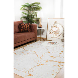 Marble Pattern Rug|Machine-Washable Rug|Abstract Non-Slip Carpet|Gold Detailed Washable Carpet|Decorative Rug|Multi-Purpose Anti-Slip Rug
