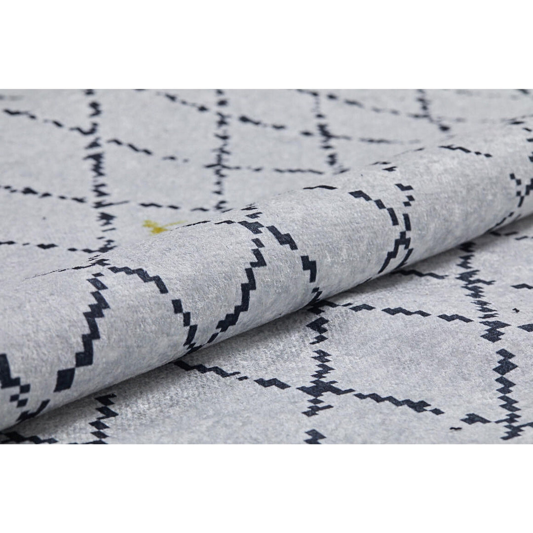 Diamond Pattern Rug|Machine-Washable Rug|Modern Style Non-Slip Carpet|Ethnic Washable Carpet|Geometric Area Rug|Multi-Purpose Anti-Slip Rug
