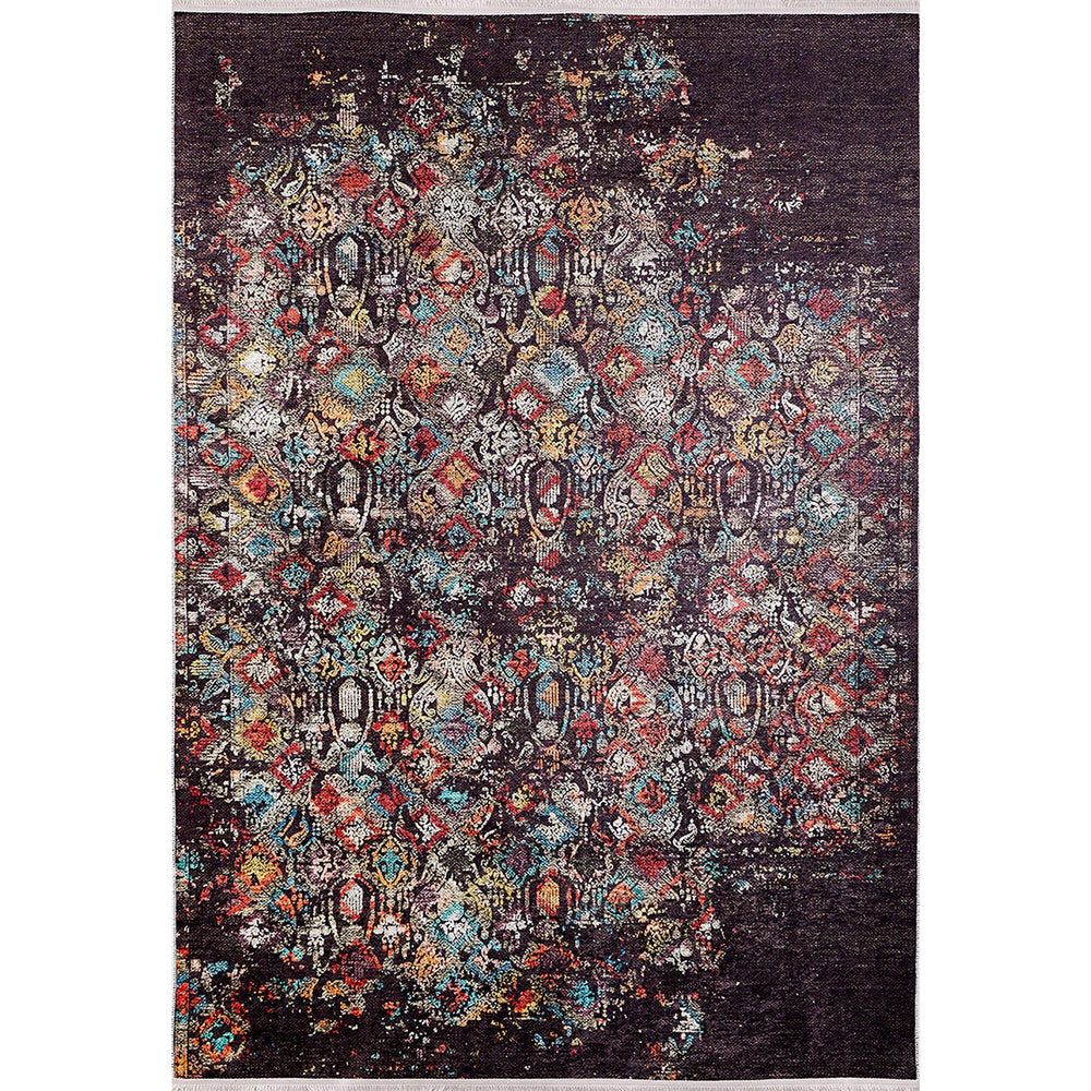 Worn Looking Rug|Machine-Washable Non-Slip Rug|Ethnic Vintage Style Washable Carpet|Traditional Housewarming Multi-Purpose Anti-Slip Carpet