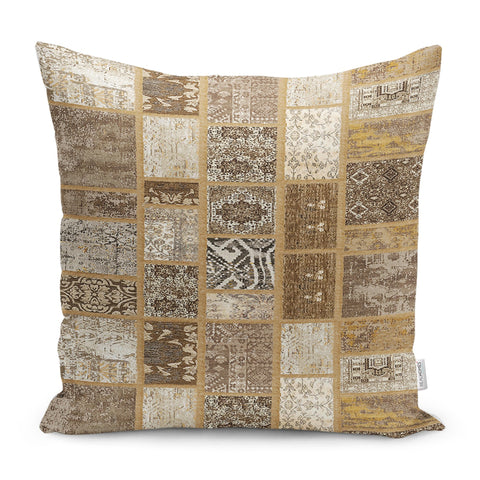 Ethnic Pillow Cover|Patchwork Design Cushion Case|Worn Looking Pillow Case|Rustic Home Decor|Anatolian Style Housewarming Outdoor Pillowtop
