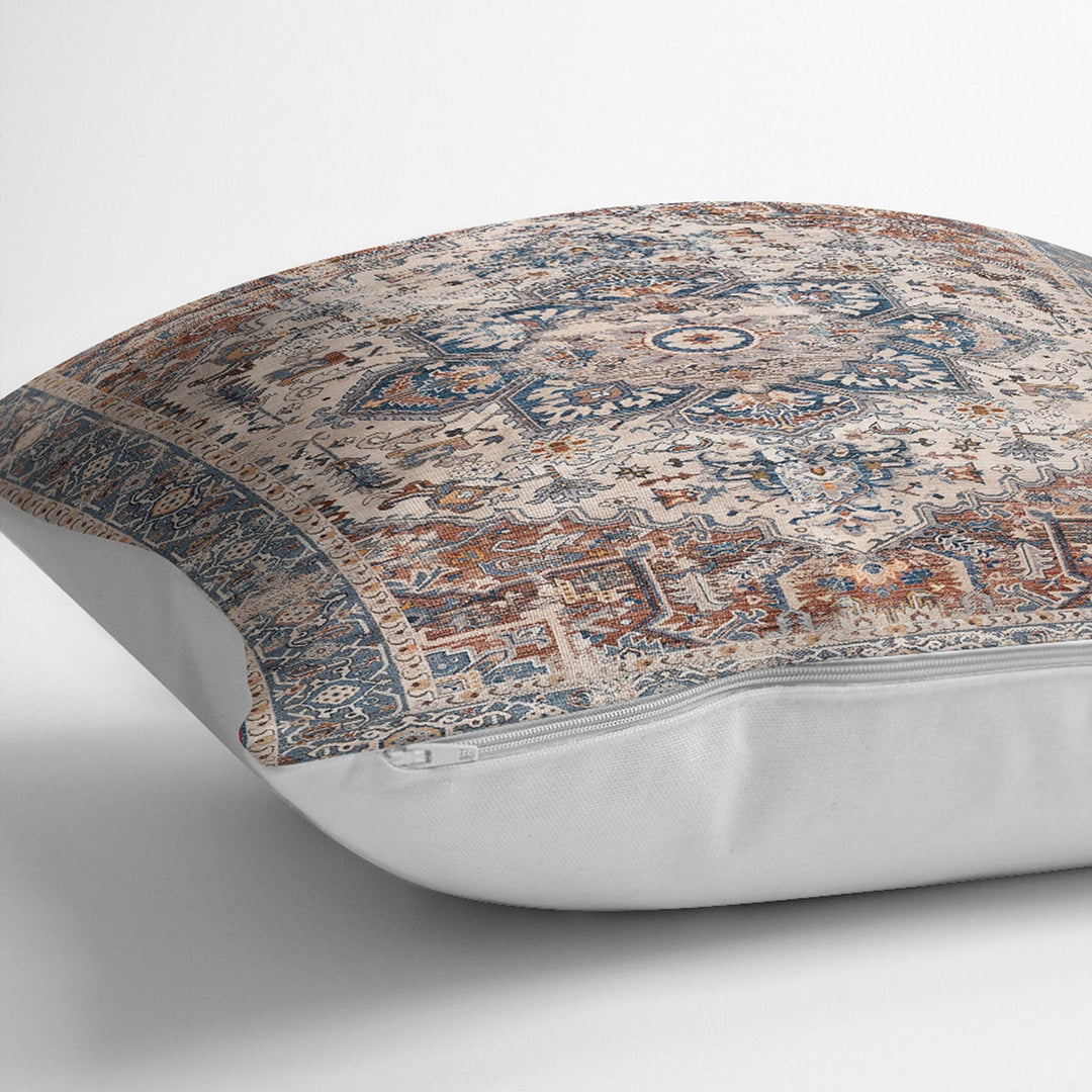 Kilim Pattern Pillow Cover|Rug Design Cushion Case|Traditional Pillow Case|Ethnic Home Decor|Farmhouse Style Abstract Outdoor Pillowtop