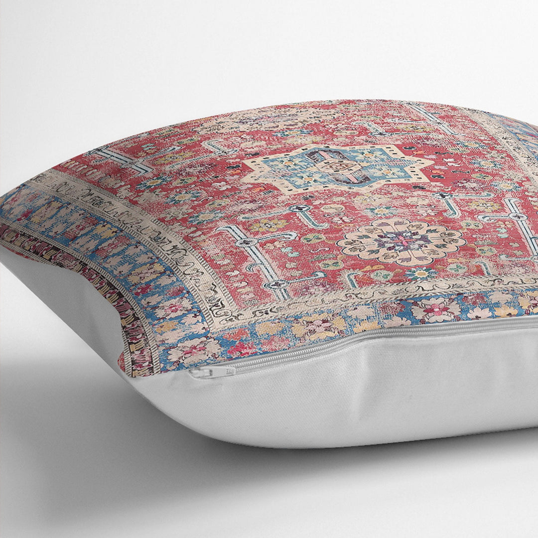 Kilim Pattern Pillow Cover|Rug Design Cushion Case|Traditional Pillow Case|Ethnic Home Decor|Farmhouse Style Abstract Outdoor Pillowtop