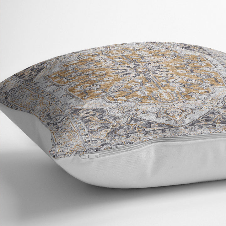 Worn Looking Pillow Case|Farmhouse Style Geometric Outdoor Pillowtop|Kilim Pattern Pillow Cover|Rug Design Cushion Case|Ethnic Home Decor