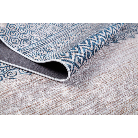Ethnic Geometric Rug|Machine-Washable Bohemian Non-Slip Rug|Boho Design Washable Carpet|Decorative Area Rug|Multi-Purpose Anti-Slip Carpet