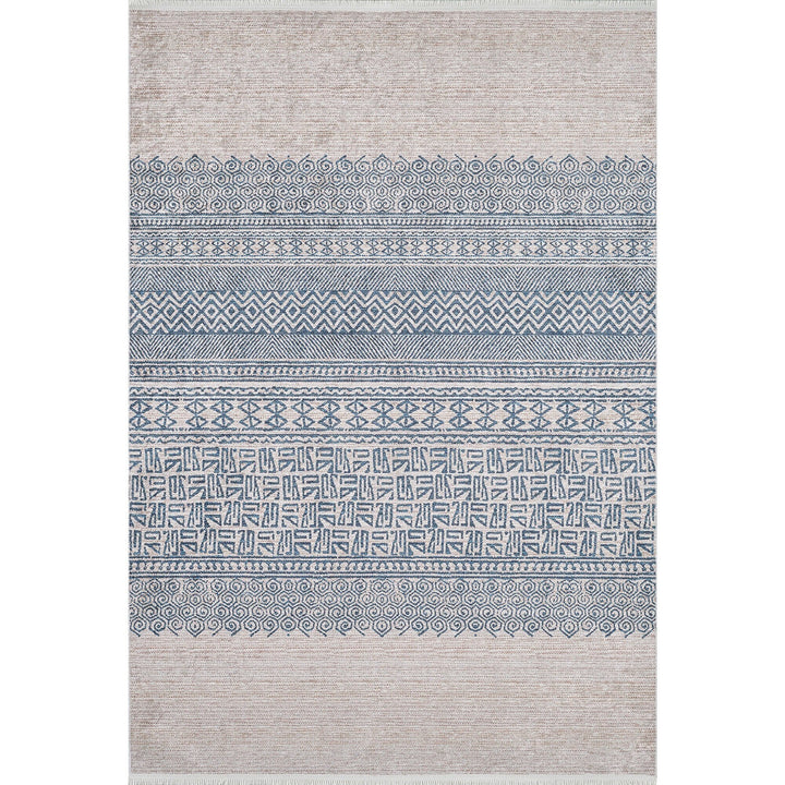Ethnic Geometric Rug|Machine-Washable Bohemian Non-Slip Rug|Boho Design Washable Carpet|Decorative Area Rug|Multi-Purpose Anti-Slip Carpet