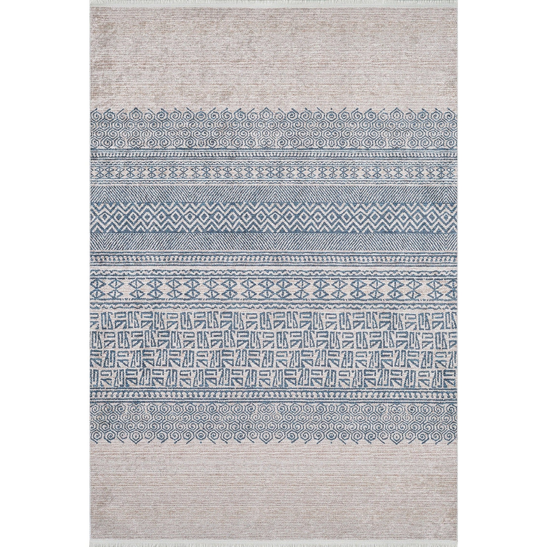 Ethnic Geometric Rug|Machine-Washable Bohemian Non-Slip Rug|Boho Design Washable Carpet|Decorative Area Rug|Multi-Purpose Anti-Slip Carpet
