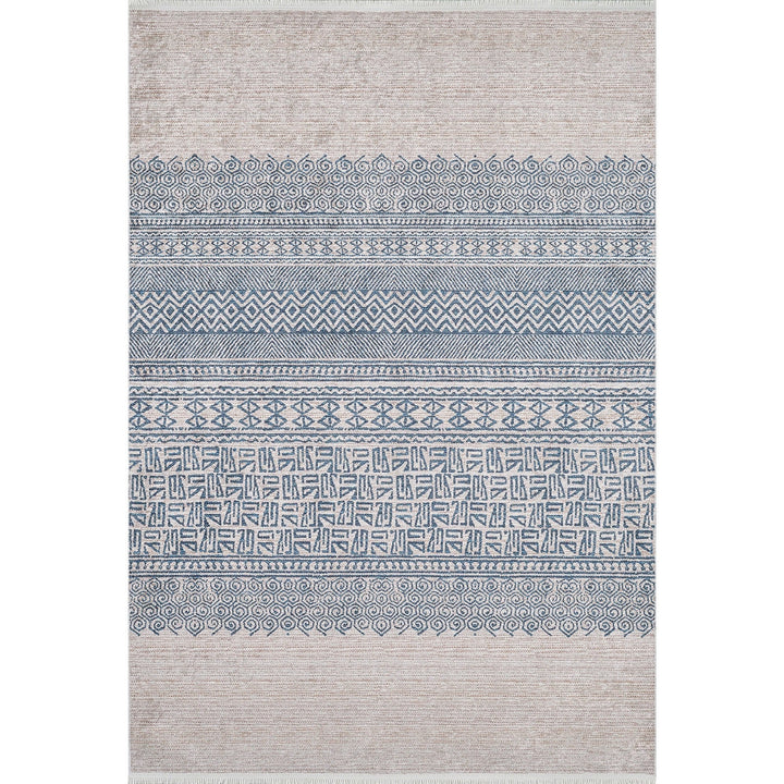 Ethnic Geometric Rug|Machine-Washable Bohemian Non-Slip Rug|Boho Design Washable Carpet|Decorative Area Rug|Multi-Purpose Anti-Slip Carpet