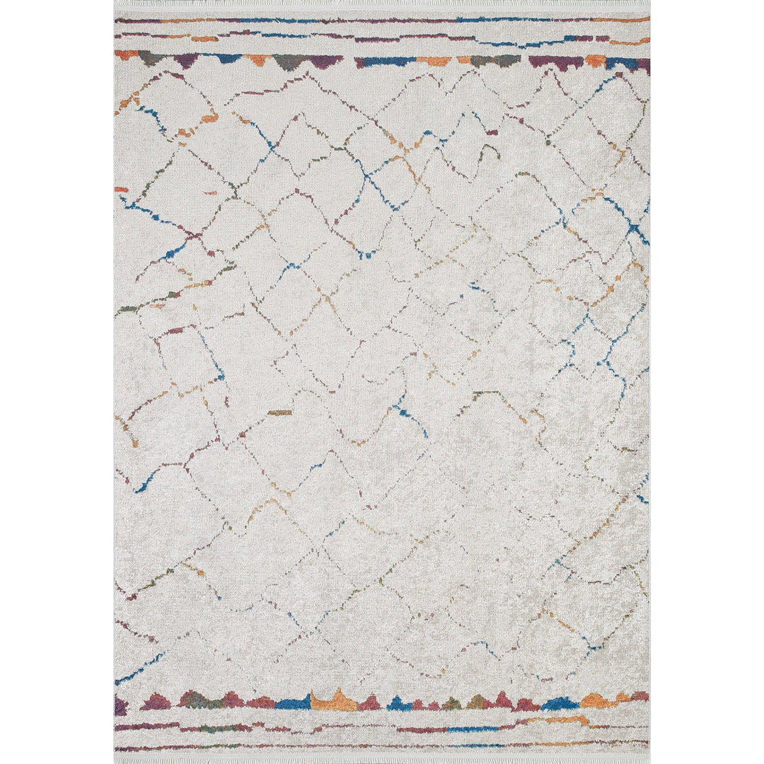 Abstract Design Rug|Farmhouse Style Ethnic Washable Carpet|Machine-Washable Non-Slip Rug|Decorative Area Rug|Multi-Purpose Anti-Slip Carpet