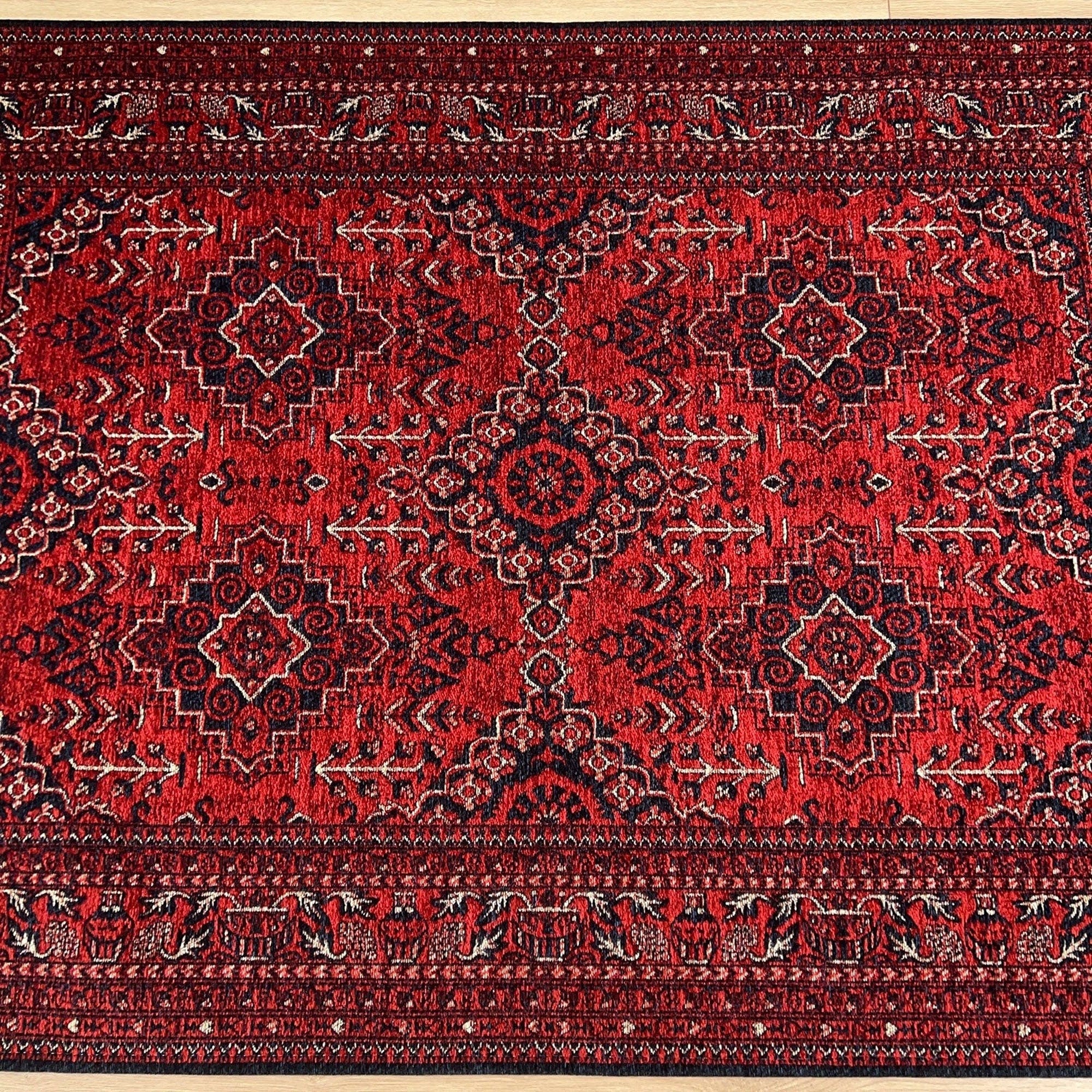 Classic Red Afghan Carpet – Akasia
