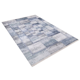 Patchwork Rug|Modern Machine-Washable Non-Slip Rug|Abstract Soft Blue Washable Carpet|Decorative Area Rug|Multi-Purpose Anti-Slip Carpet
