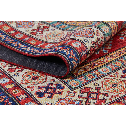 Turkish Kilim Rug|Ethnic Design Washable Carpet|Colorful Machine-Washable Non-Slip Rug|Traditional Anatolian Multi-Purpose Anti-Slip Carpet