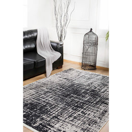 Bohemian Gray Rug|Housewarming Abstract Design Area Rug|Machine-Washable Non-Slip Rug|Boho Washable Carpet|Multi-Purpose Anti-Slip Carpet