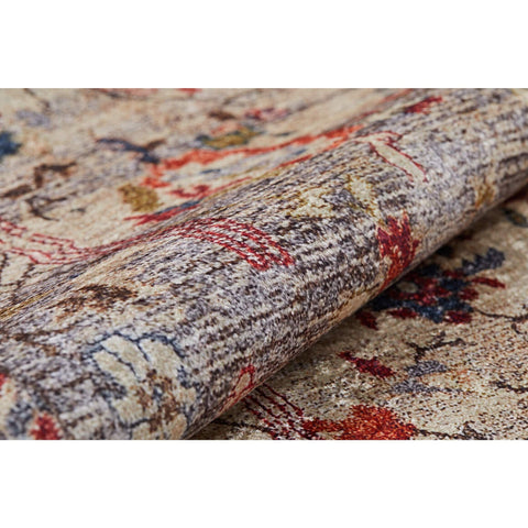 Worn Looking Rug|Traditional Rustic Multi-Purpose Anti-Slip Carpet|Machine-Washable Non-Slip Rug|Ethnic Design Vintage Style Washable Carpet