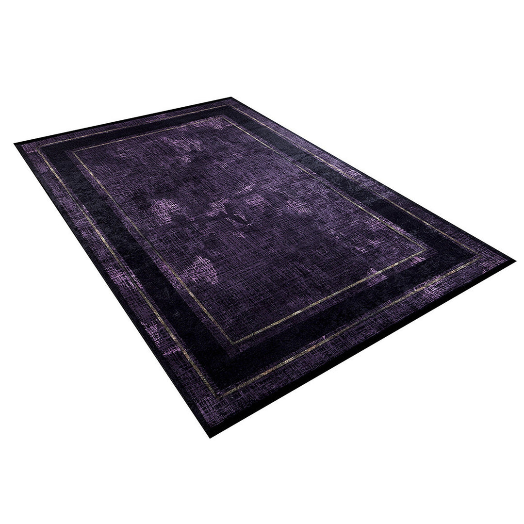 Purple Floor Rug|Decorative Multi-Purpose Anti-Slip Carpet|Machine-Washable Non-Slip Rug|Boho Style Living Room Carpet|Housewarming Area Rug