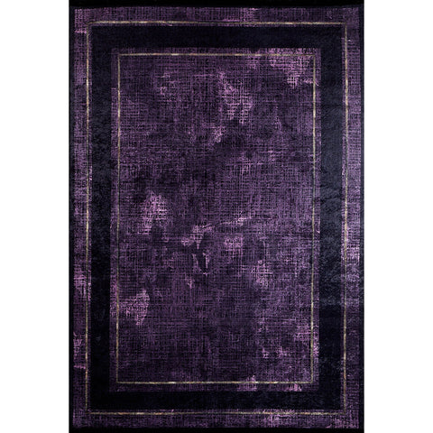 Purple Floor Rug|Decorative Multi-Purpose Anti-Slip Carpet|Machine-Washable Non-Slip Rug|Boho Style Living Room Carpet|Housewarming Area Rug