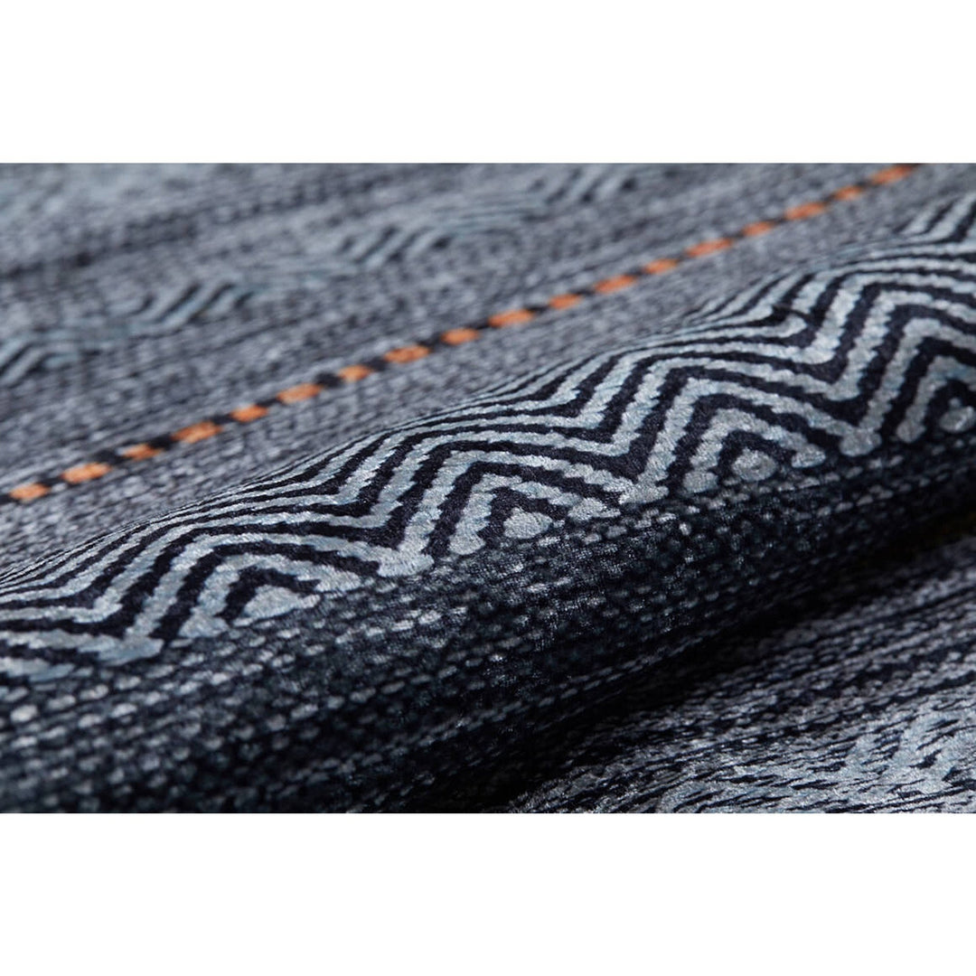 IKAT Detailed Rug|Abstract Design Rug|Modern Style Non-Slip Carpet|Farmhouse Washable Carpet|Decorative Area Rug|Multi-Purpose Anti-Slip Rug