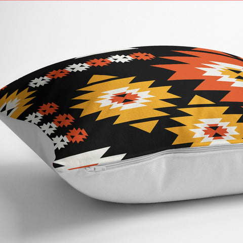 Rug Design Pillow Cover|Ethnic Farmhouse Cushion Cover|Terracotta Southwestern Cushion Case|Aztec Home Decor|Decorative Geometric Pillowtop