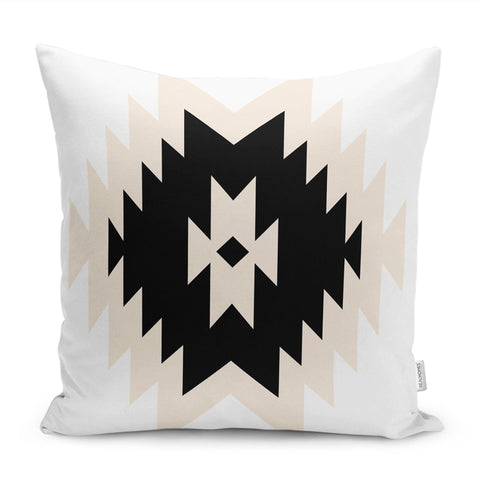 Rug Design Pillow Cover|Aztec Home Decor|Ethnic Farmhouse Cushion Cover|Decorative Geometric Pillowtop|Southwestern Outdoor Cushion Case
