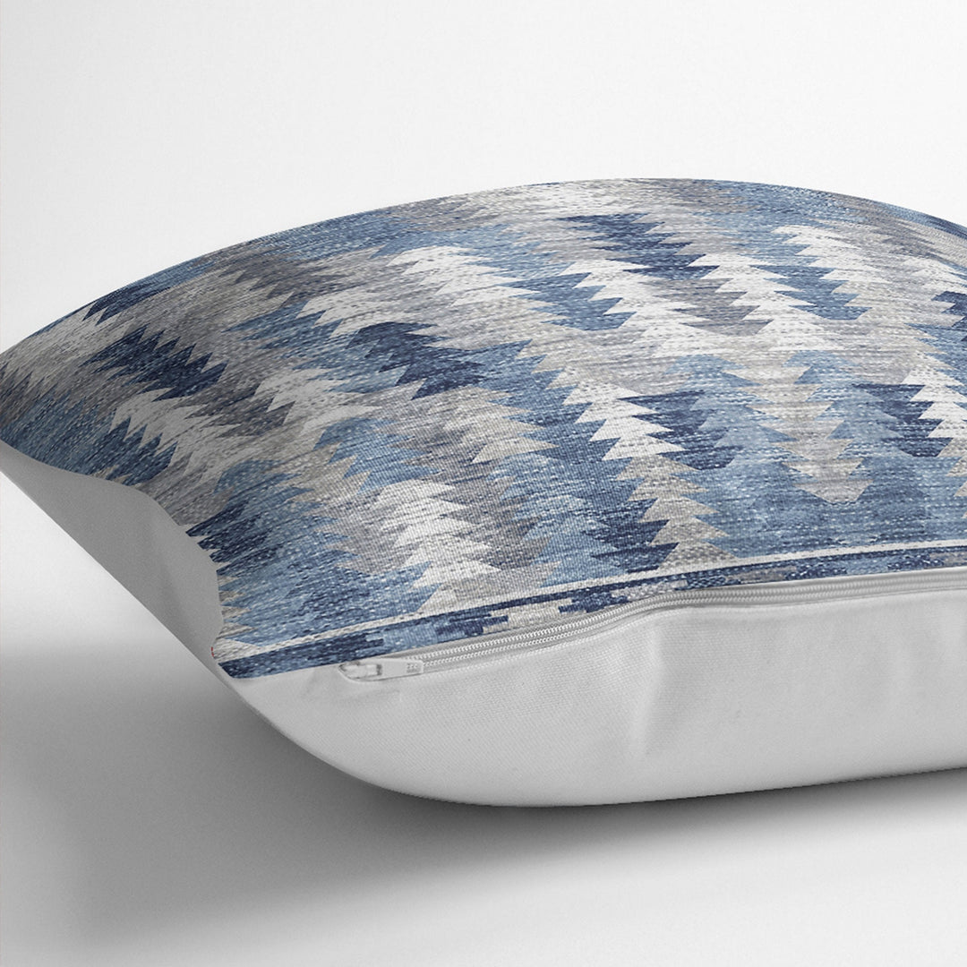 Rug Design Pillow Cover|Southwestern Cushion Case|Aztec Home Decor|Ethnic Farmhouse Cushion Cover|Tribal Design Geometric Throw Pillowtop