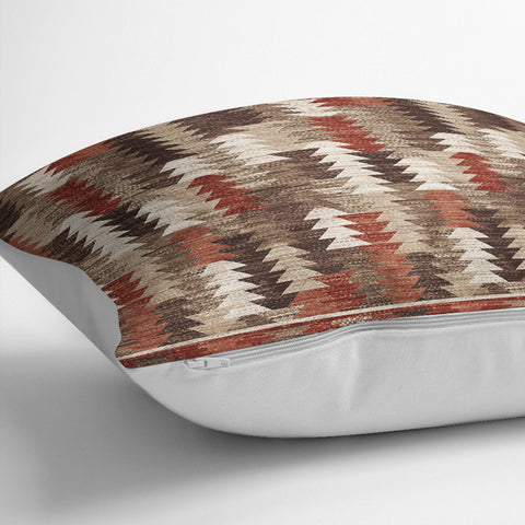 Rug Design Pillow Cover|Southwestern Cushion Case|Aztec Home Decor|Ethnic Farmhouse Cushion Cover|Tribal Design Geometric Throw Pillowtop