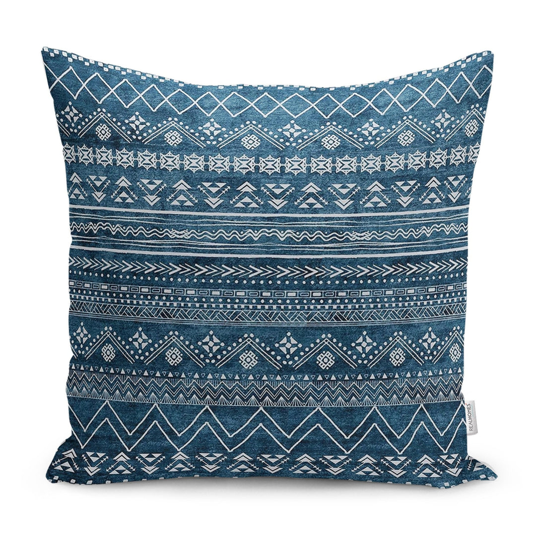 Rug Design Pillow Cover|Southwestern Cushion Case|Aztec Home Decor|Ethnic Farmhouse Cushion Cover|Tribal Design Geometric Throw Pillowtop
