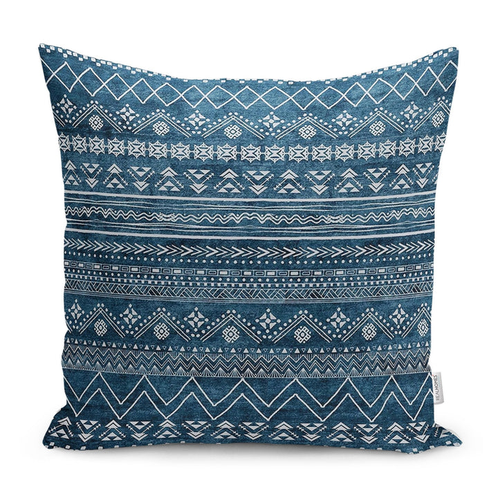 Rug Design Pillow Cover|Southwestern Cushion Case|Aztec Home Decor|Ethnic Farmhouse Cushion Cover|Tribal Design Geometric Throw Pillowtop
