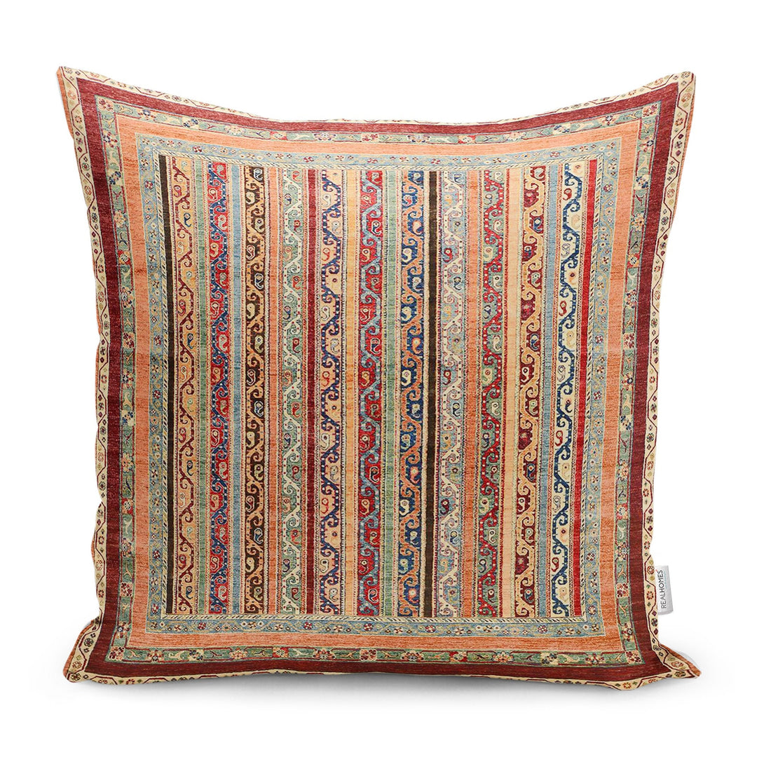 Kilim Pattern Pillow Cover|Rug Design Cushion Case|Ethnic Home Decor|Ottoman Pillow Case|Farmhouse Style Geometric Outdoor Throw Pillowtop