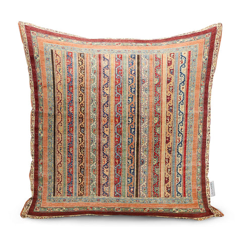 Kilim Pattern Pillow Cover|Rug Design Cushion Case|Ethnic Home Decor|Ottoman Pillow Case|Farmhouse Style Geometric Outdoor Throw Pillowtop